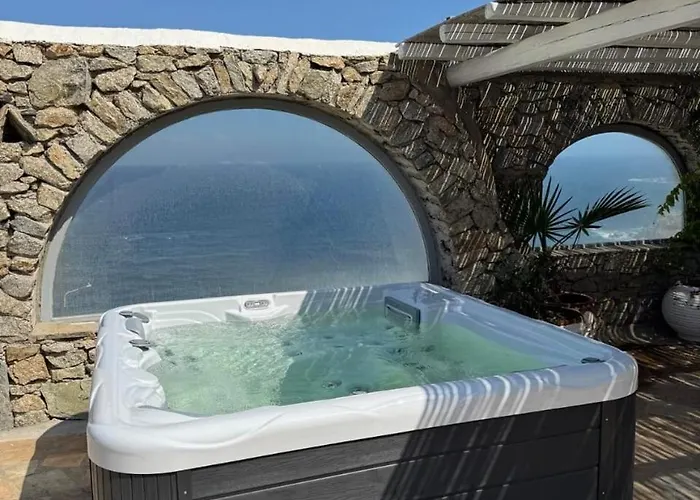 On The Rocks W Hot Tub At Cavo Delos Villa