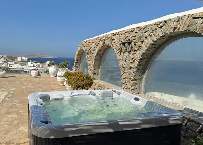 וילה On The Rocks W Hot Tub At Cavo Delos Agios Ioannis Diakoftis